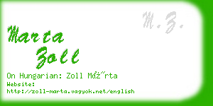 marta zoll business card